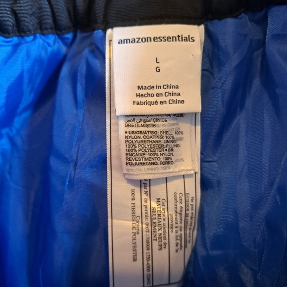 Amazon Essentials boys size Large black snowpants, New - Picture 4 of 9